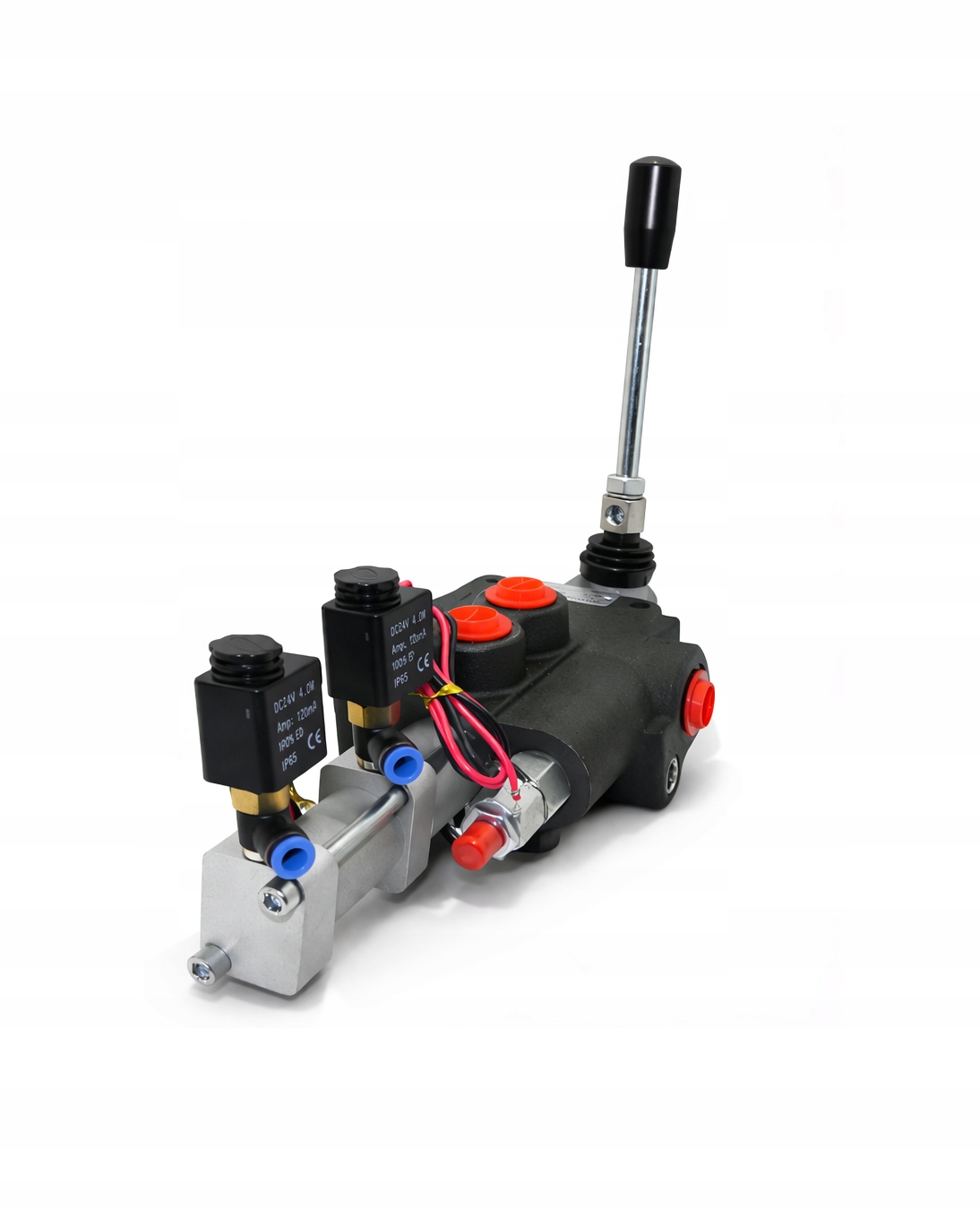 Hydraulický Rozdělovač 1 Sekční 40 L Pneumaticky Ovládaný 1 Sekce 24 V