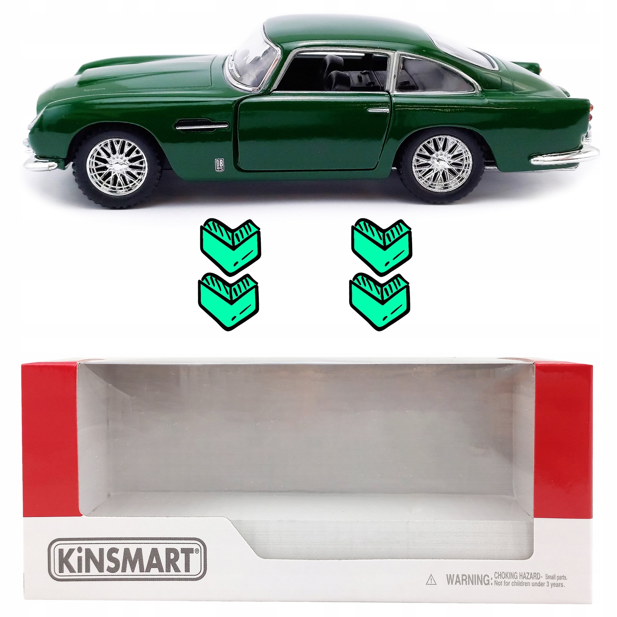AUTO METALOWE ASTON MARTIN DB5 METALOWY SAMOCHÓD MODEL AUTKO KINSMART 1:38 Rodzaj pojazdu samochód osobowy