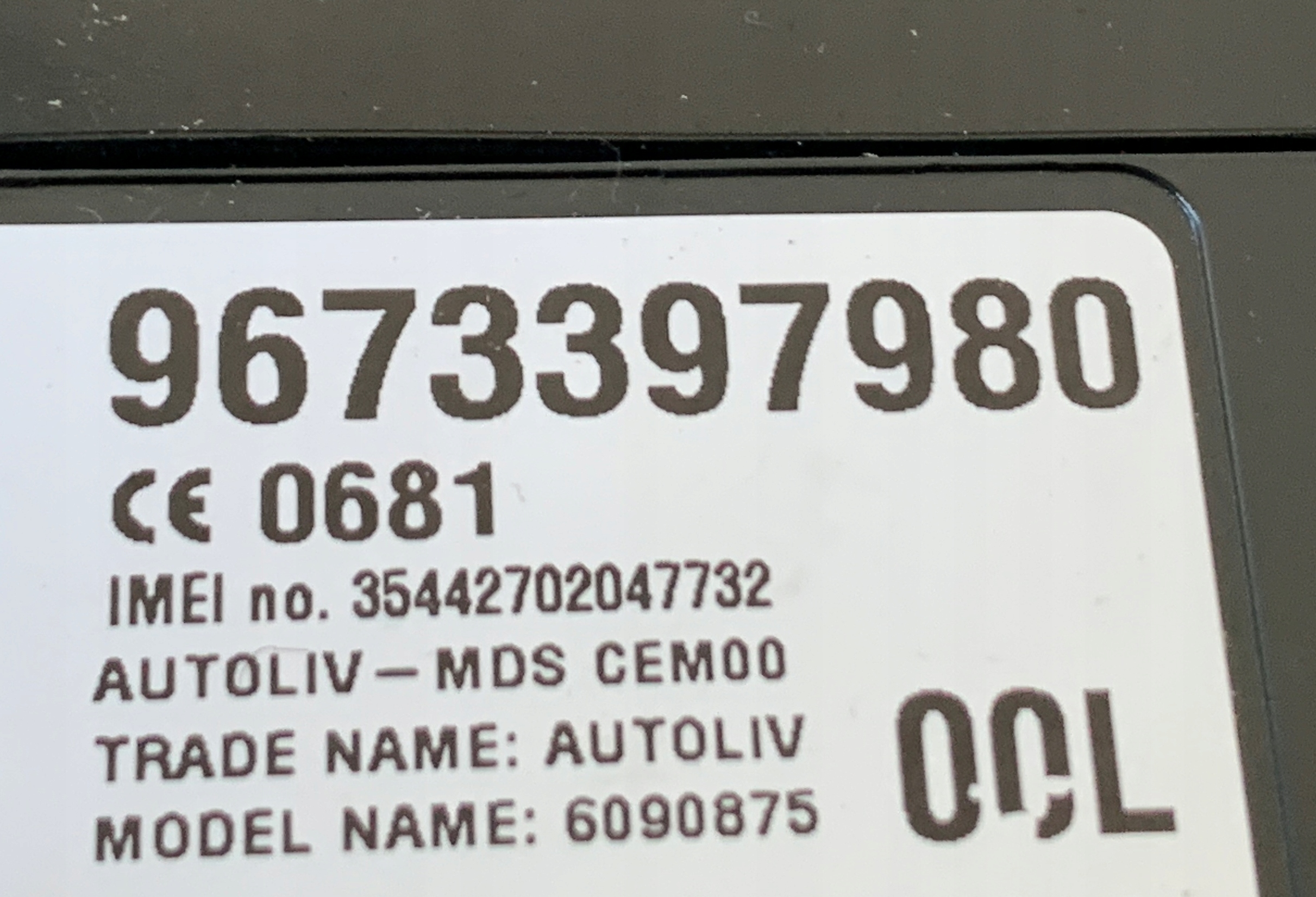 modulo BLUETOOTH CITROEN C5 III X7 9673397980