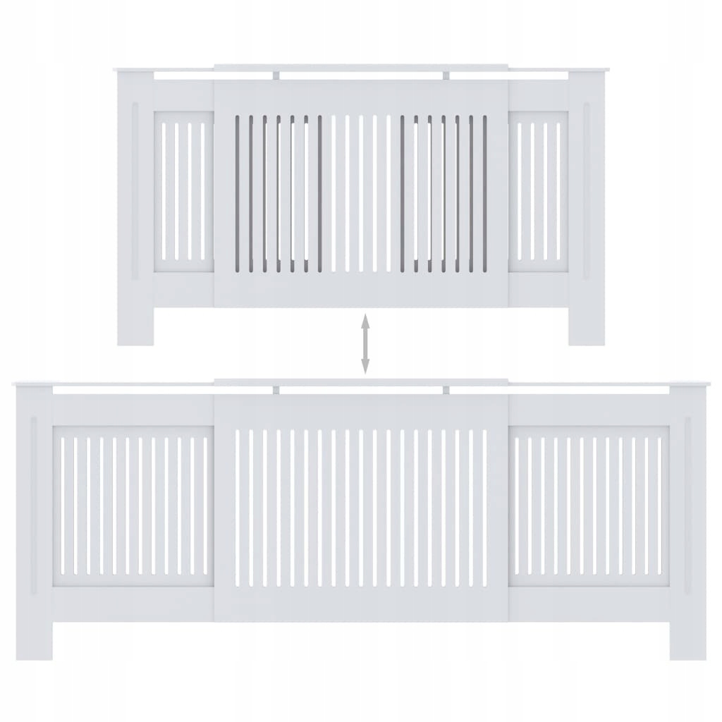 OSŁONA NA KALORYFER Z BIAŁA 205CM Materiał płyta MDF