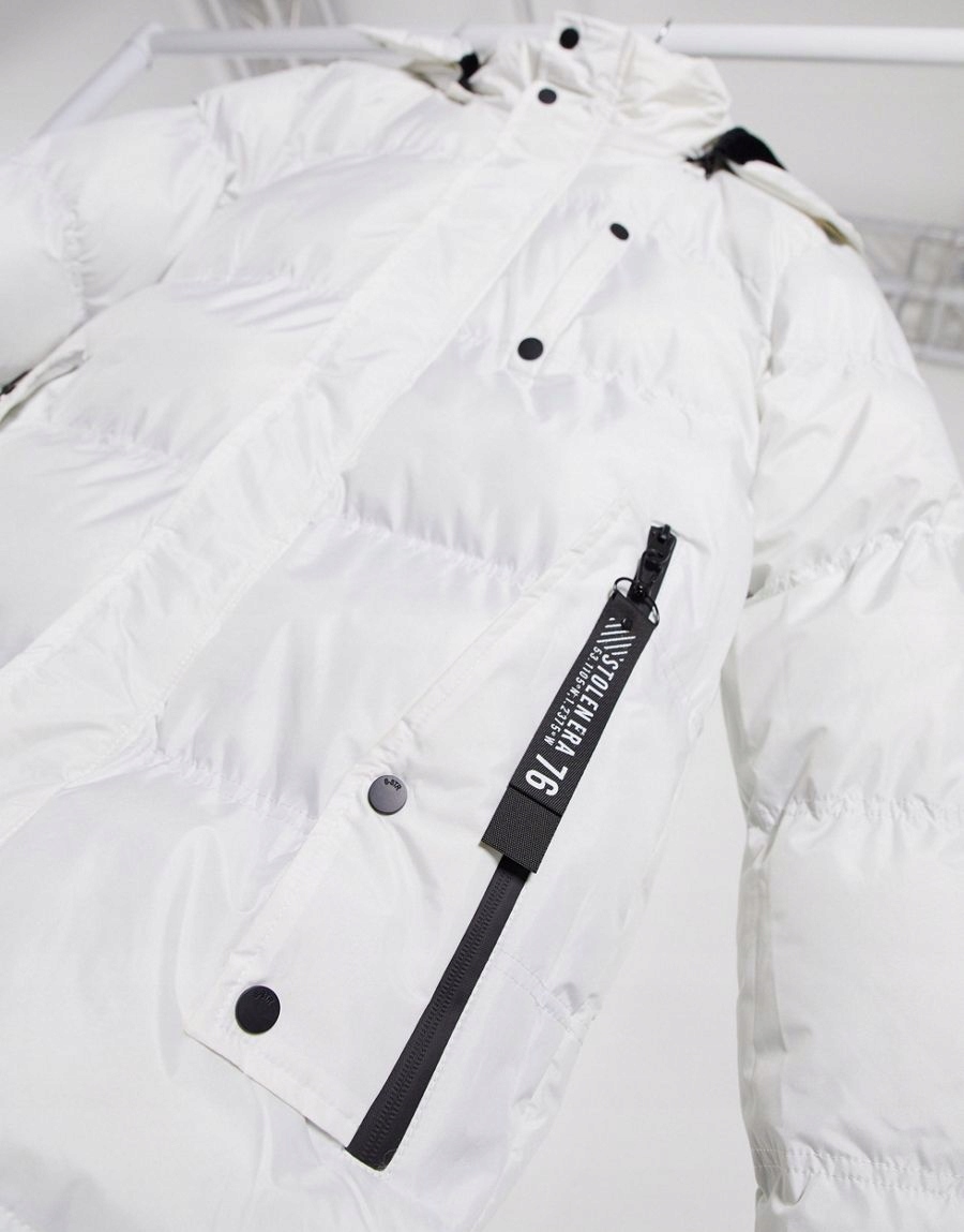 SOUL STAR KURTKA BIAŁA ZIMOWA CASUAL CIEPŁA _ S