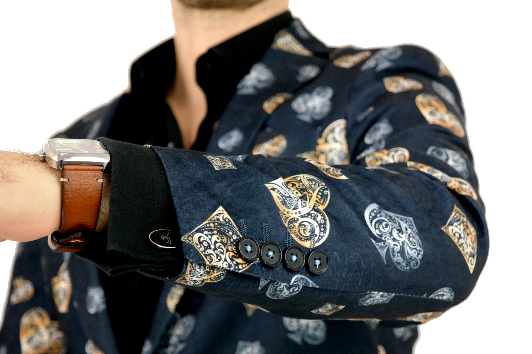 GIOVANNI PERA Marynarka męska D806 poker 50 M Materiał dominujący poliamid