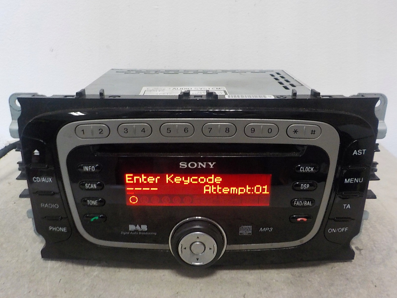 FORD MONDEO IV RADIO SONY code BS7T-18C939-FA
