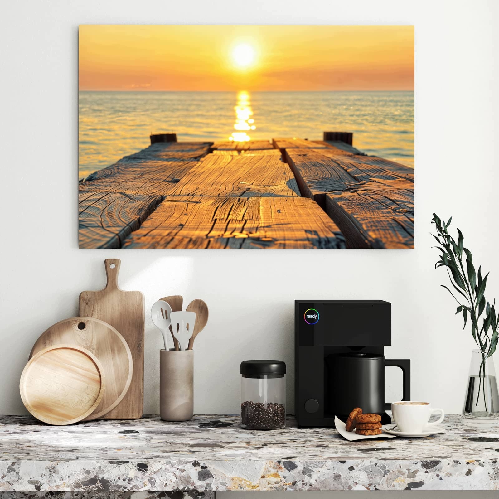 Magnetická tabule Západ slunce a Moře 90 × 60 cm