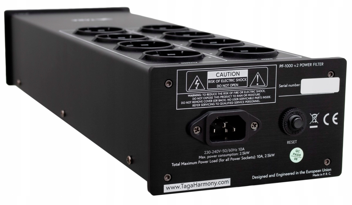 TAGA Harmony PF-1000 v.2 FILTR ZASILANIA KABEL 1m EAN (GTIN) 5907529260296