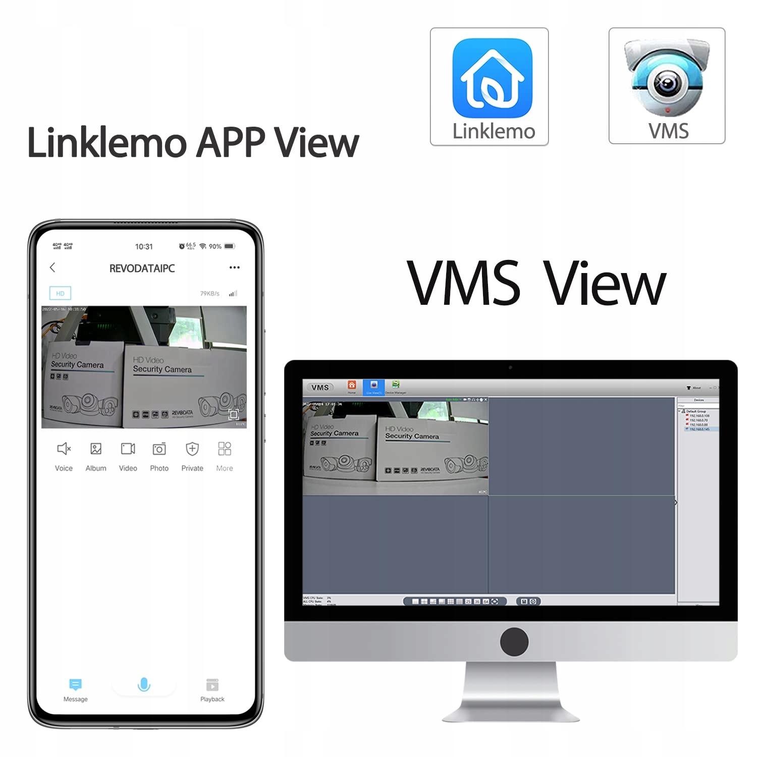 REVODATA Kamera IP 5MP POE Wodoodporna IP65 36mm IR Nocna Detekcja Ruchu — miniatura 9