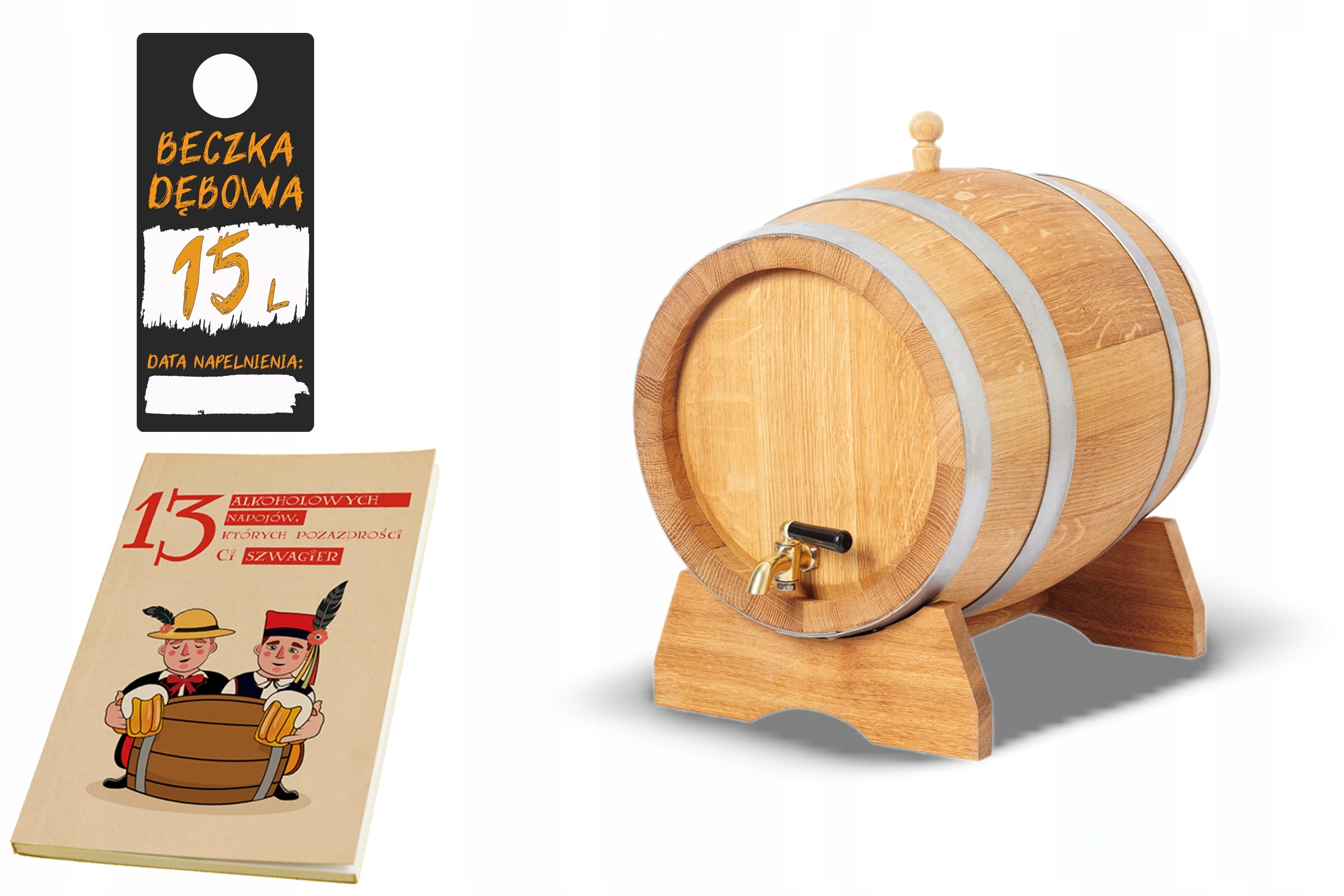 Dubový sud 15L na whisky, sójové víno, víno likéry dárek (s certifikátem Pzh)