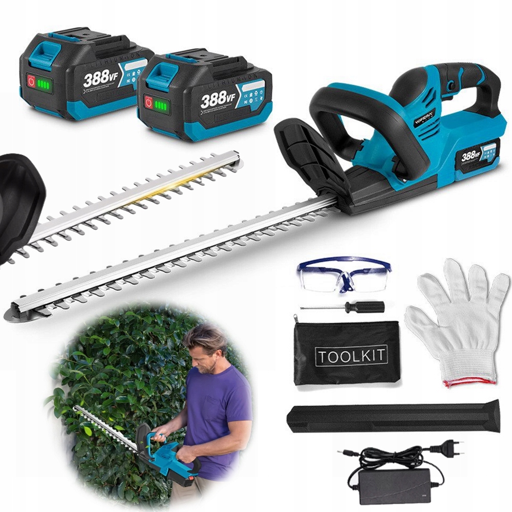 Nożyce Do Żywopłotu Akumulatorowe Do Krzewów Akumulator Zestaw 500W Mocne