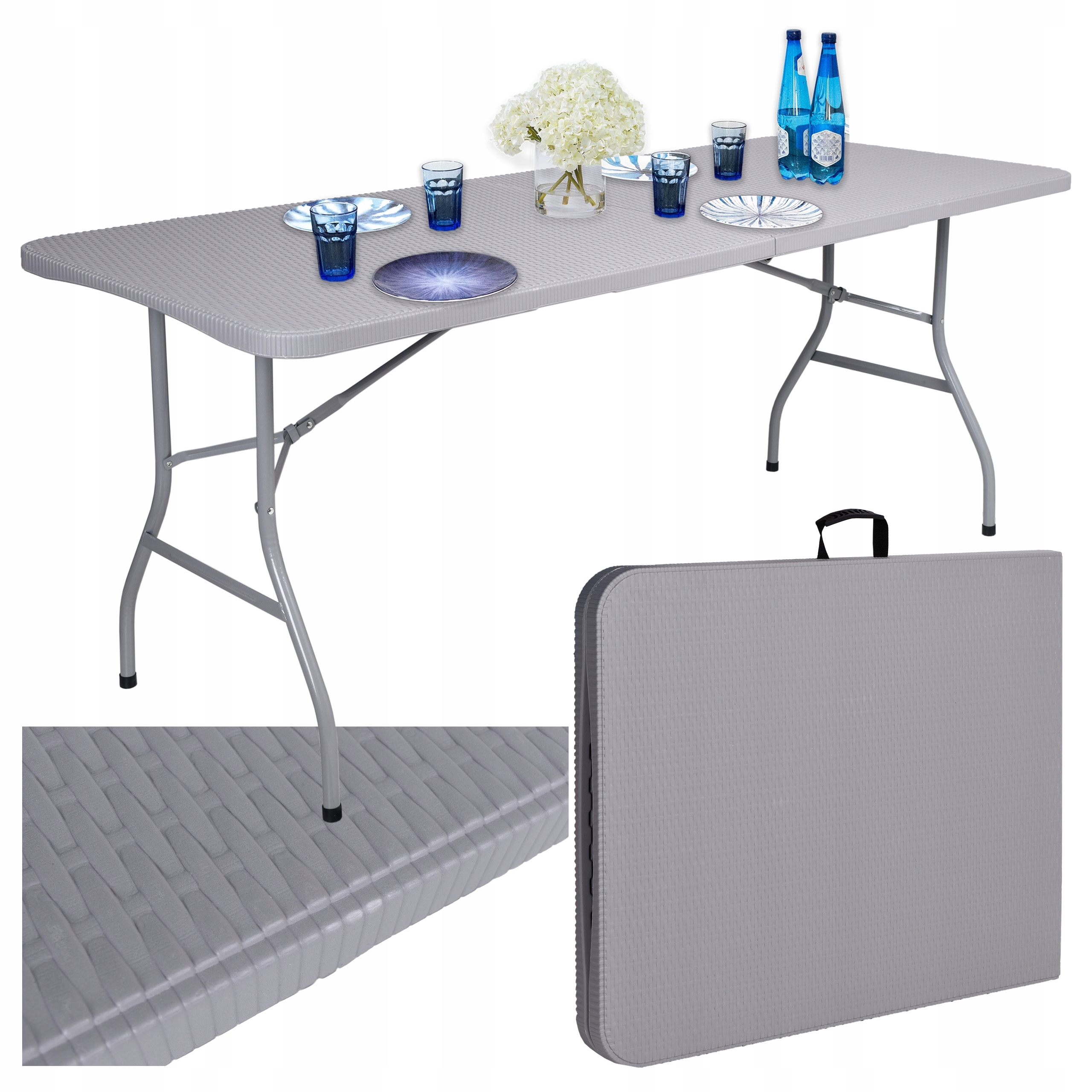 Skládací Zahradní Turistický Skládací Banketový Stůl 180 CM