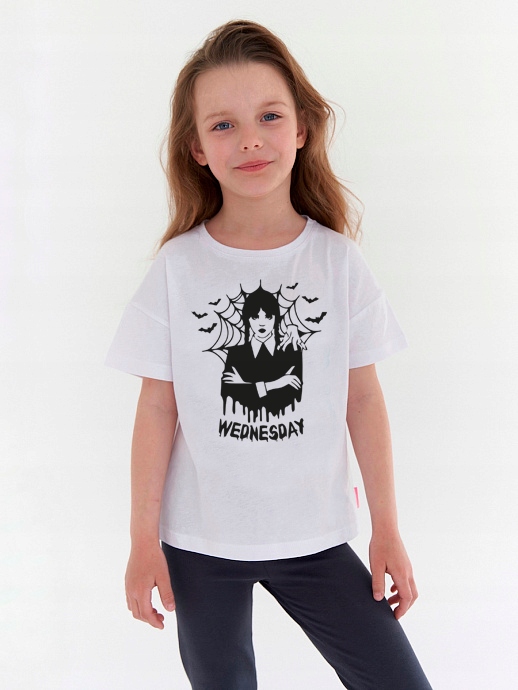 KOSZULKA T-SHIRT WEDNESDAY ADDAMS SERIAL r.104 Marka Inna marka