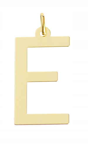 

Literka "e" Zawieszka Złota 333 Duża 3cm