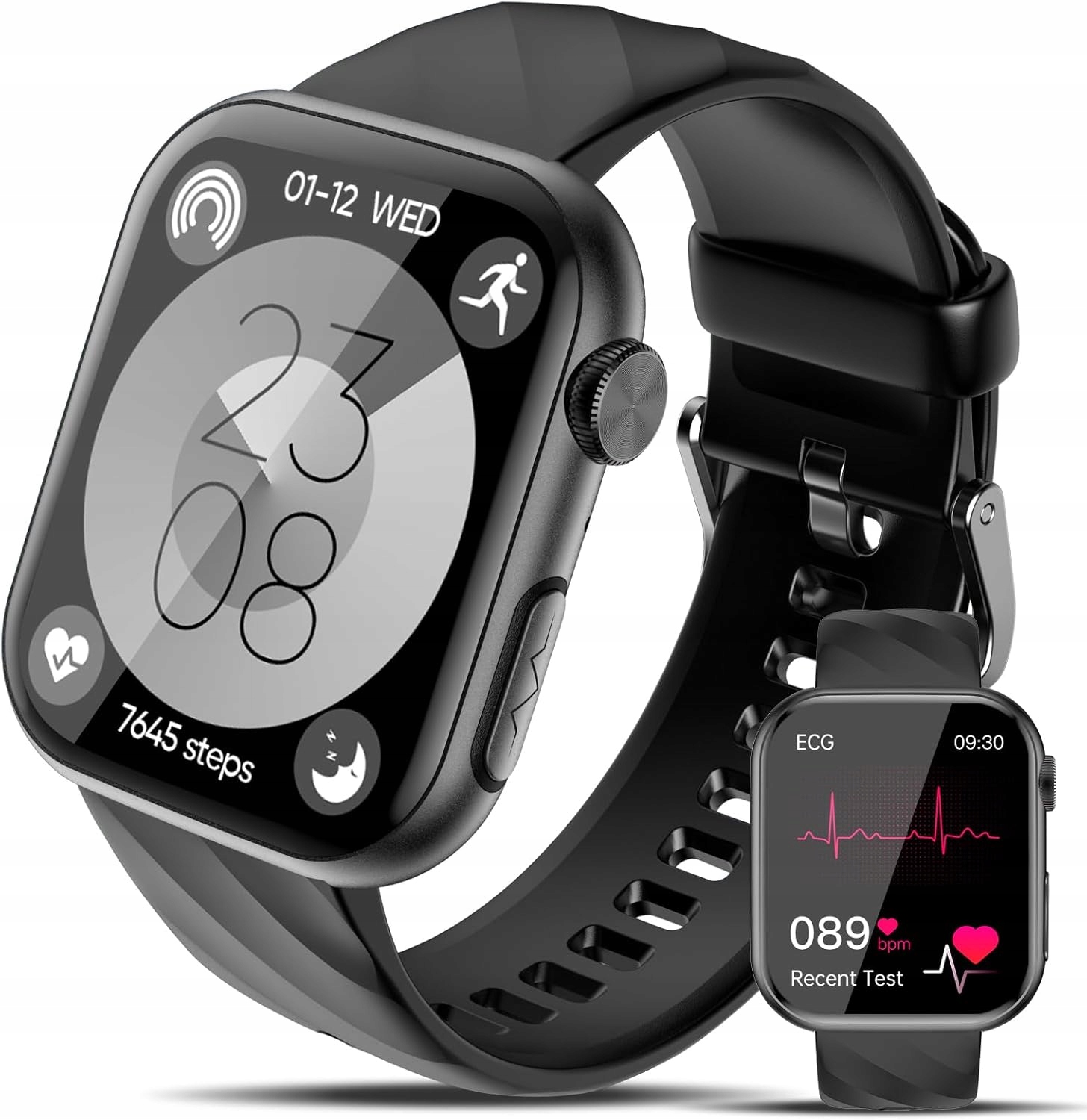 Chytré Hodinky Ekg Hrv kyselina močová Bmi Bluetooth 1,97" Amoled s alarmem Sos