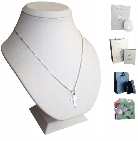 Łańcuszek Srebrny Pancerka + Krzyżyk SREBRNY