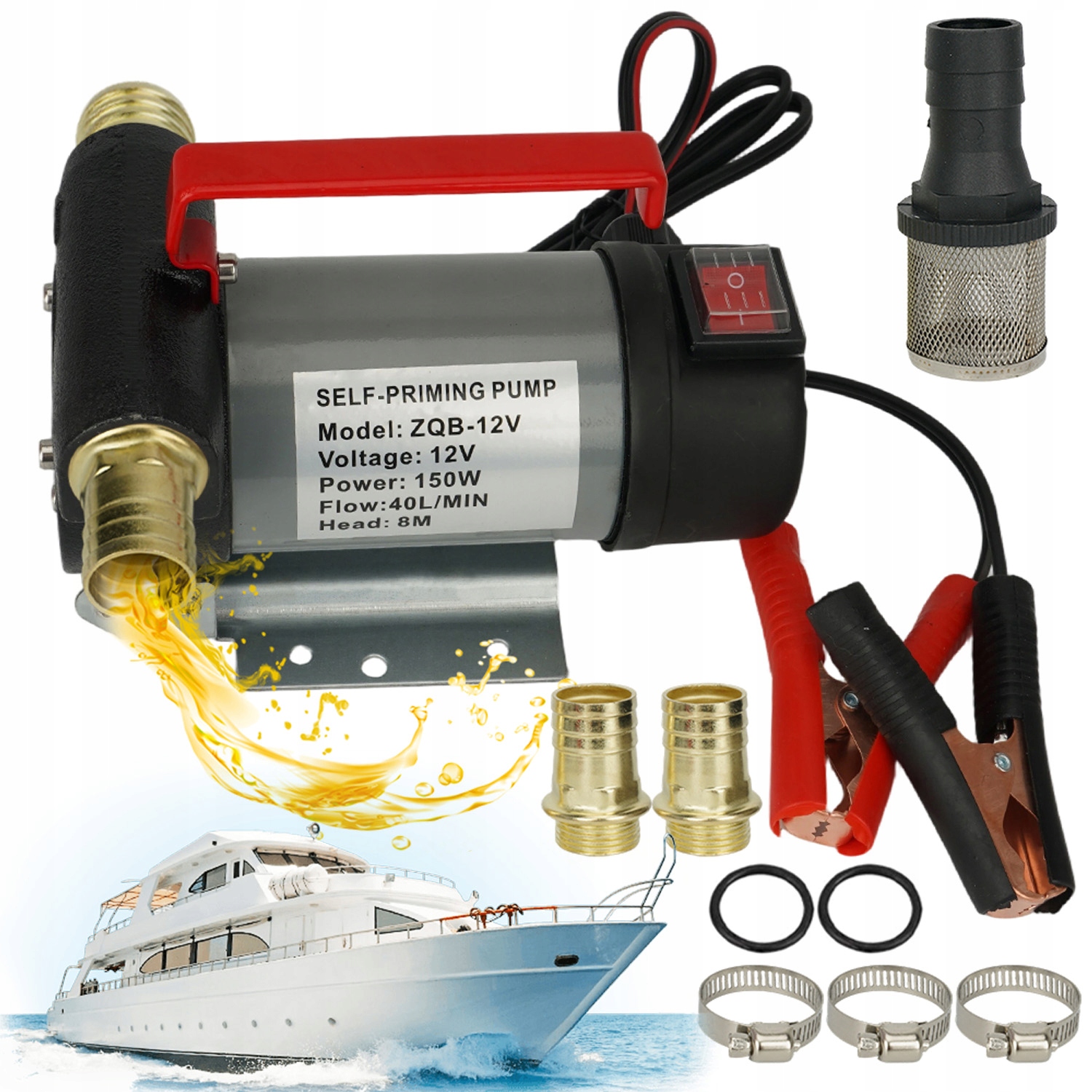 Čerpadlo Na Olejové Palivo Na Ropu Pumpa Distributor 12V Samonasávací 150W