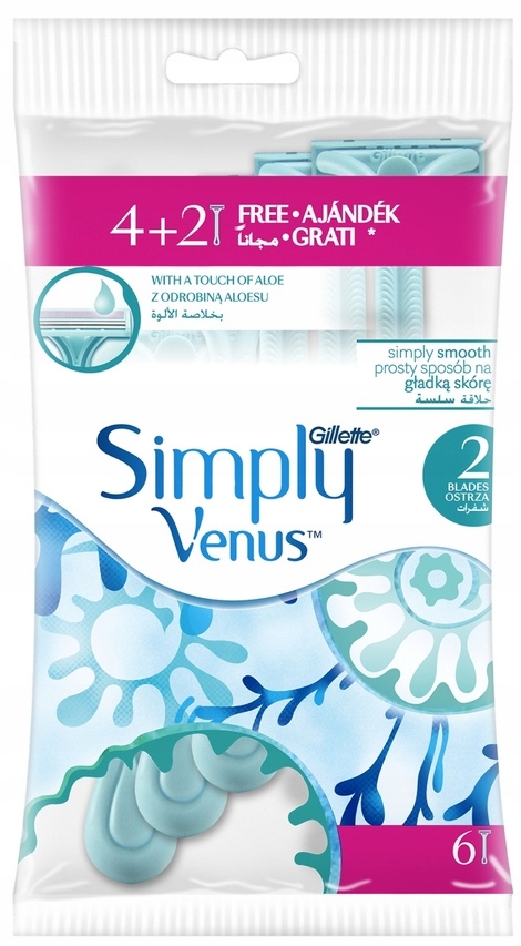 

Gillette Simply Venus 3 for Women 6szt. Woreczek