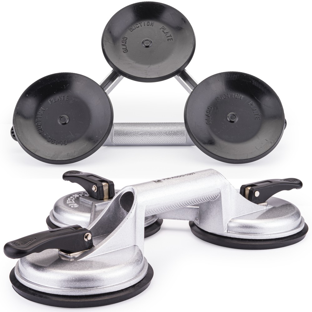 PRZYSSAWKA UCHWYT DO SZYB GLAZURY PŁYTEK 3X ALUMINIOWA MAKSYMALNIE 150 KG