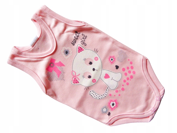 BODY NIEMOWLĘCE DZIEWCZĘCE ramiączka bawełniane 68