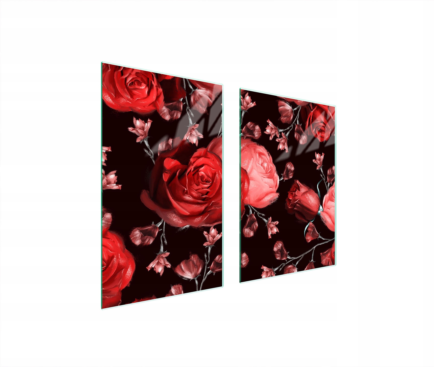 Skleněná Ochranná Deska Do Kuchyně 65x52 Růže Tvrzené Sklo