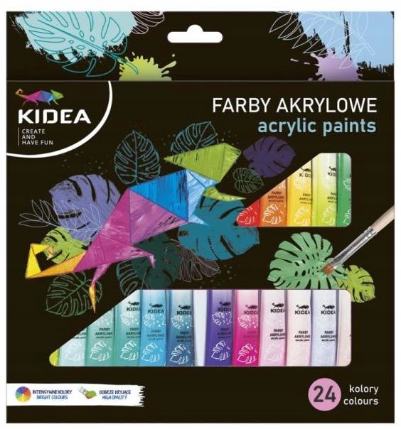 

Farby akrylowe 24-kol, Kidea, Derform
