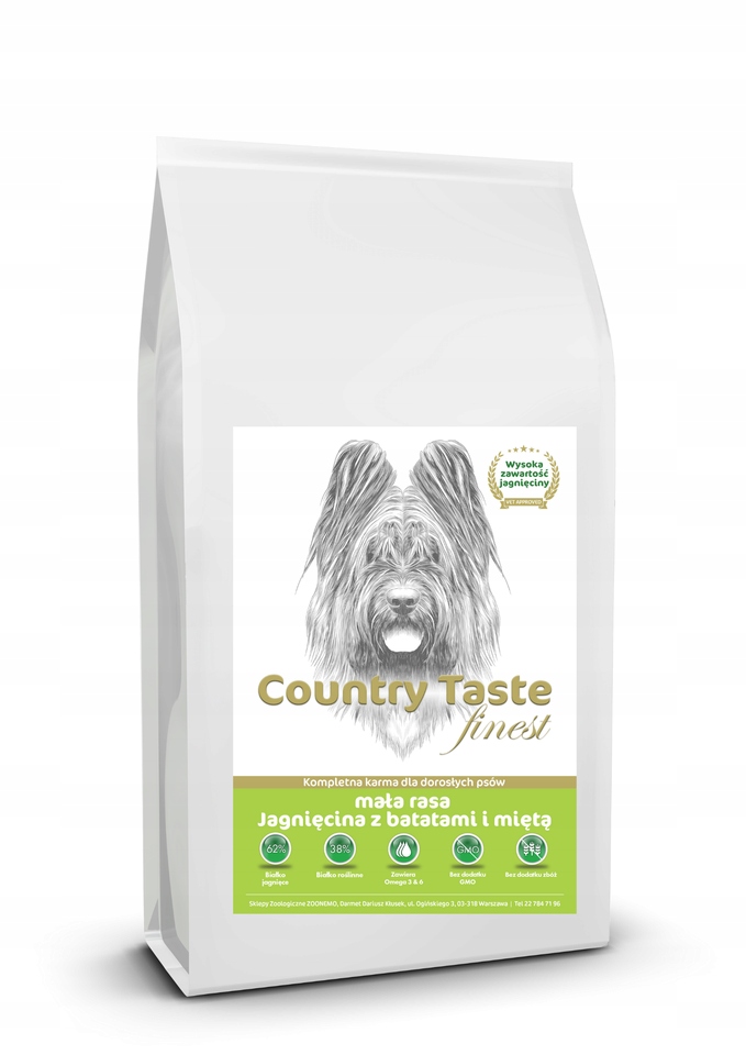 Country Taste Jagnięcina bataty mięta dla ras małych 6 kg karma