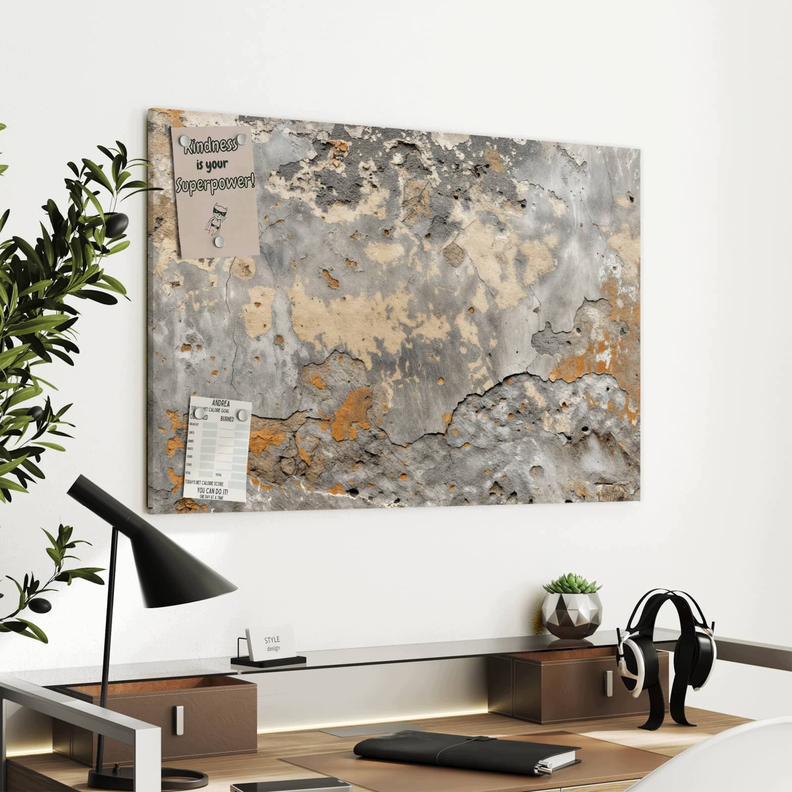 Magnetická tabule Wyblakle Stěna 90 × 60 cm