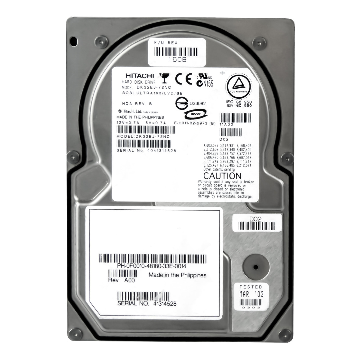 Dell 0F0010 73GB 10K Scsi U320 3.5'' DK32EJ-72NC