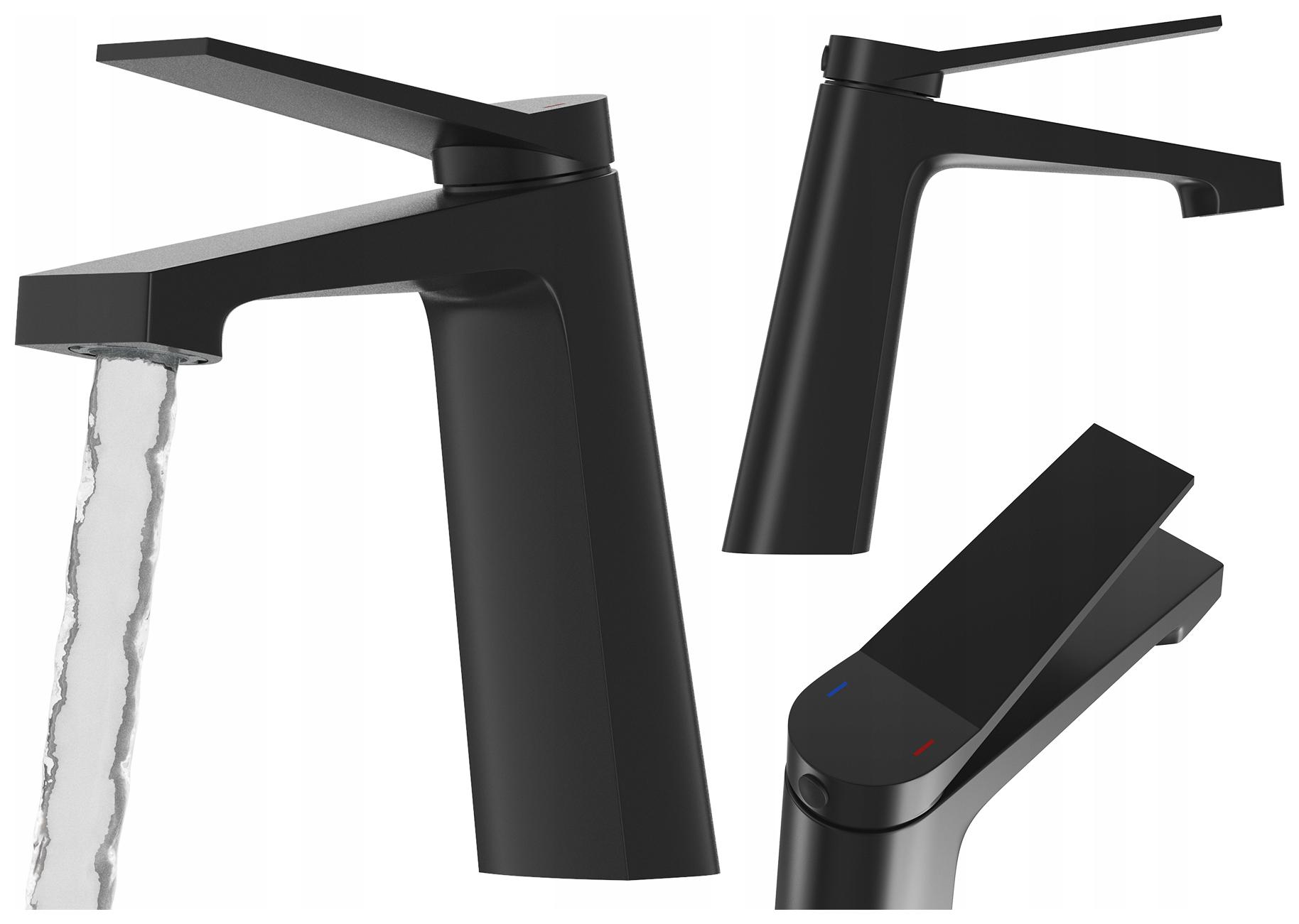 Umyvadlová Baterie Černá Nízká Koupelnová Mosazná Moderní Baterie Selva