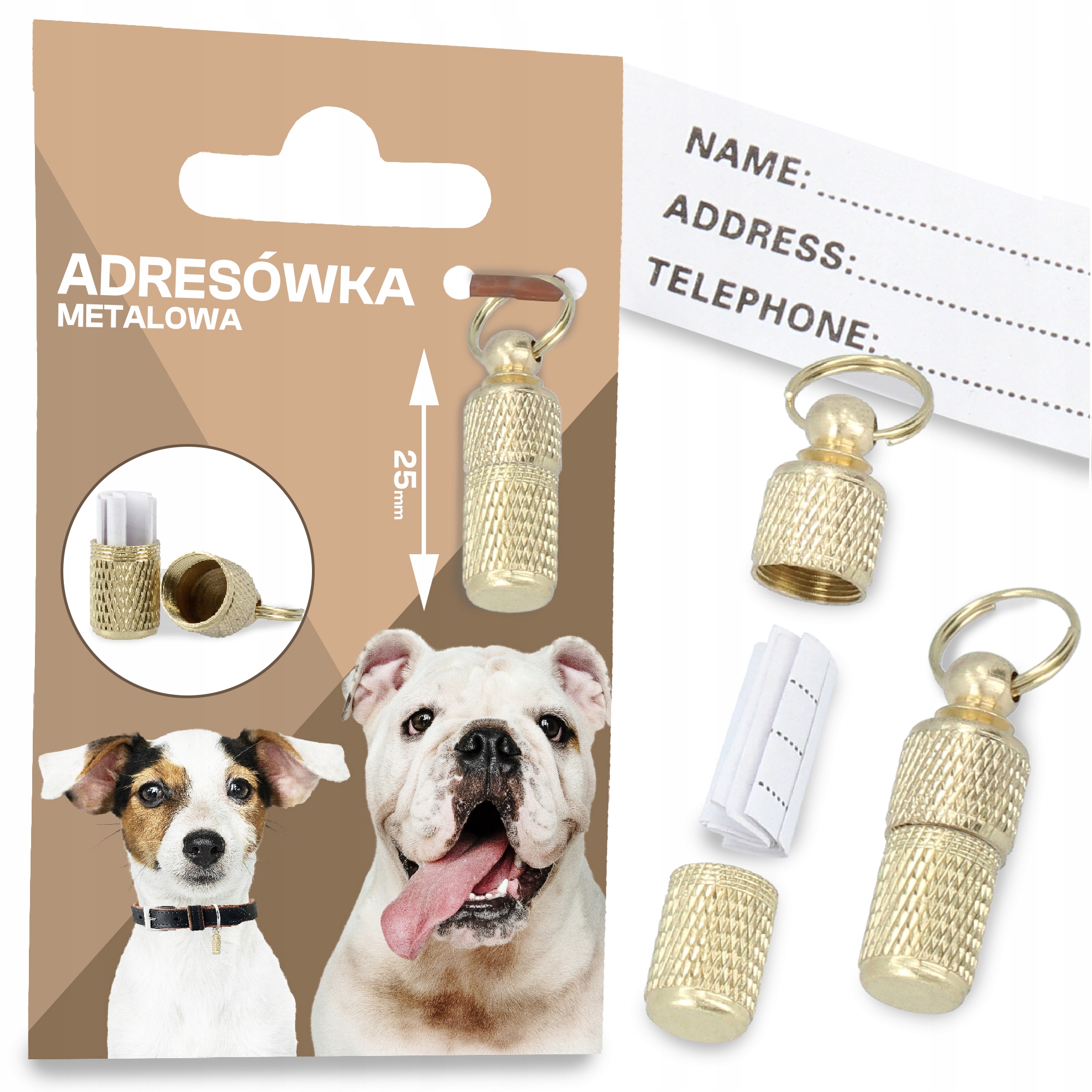 

Adresówka Adresatka Identyfikator Zawieszka Psa