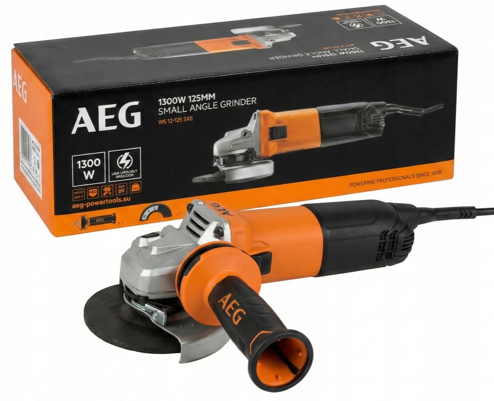 Uhlová brúska Ws 13-125SXE 1300W s reguláciou otáčok Aeg