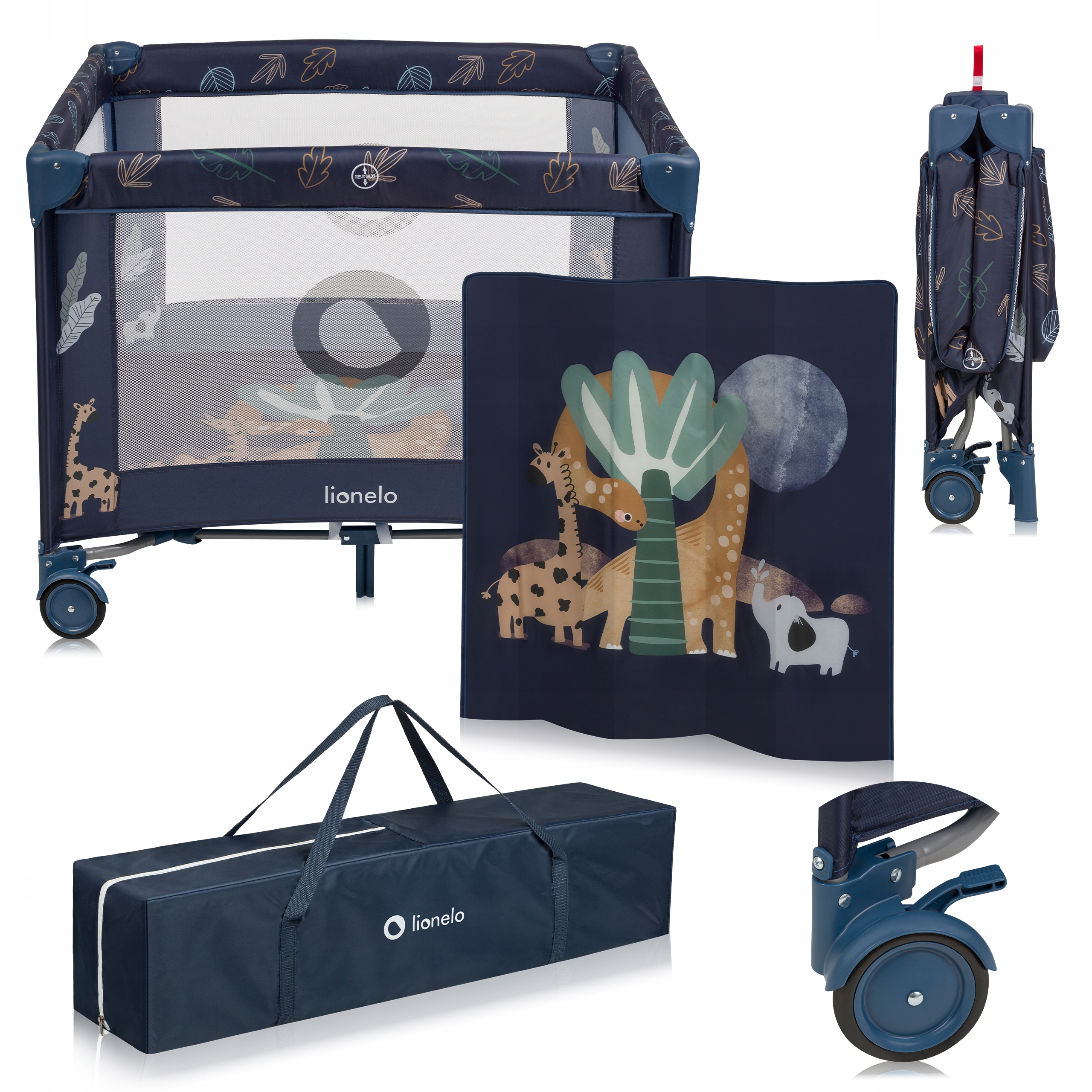 Kojec dla dziecka Lionelo Bonnie Blue Navy