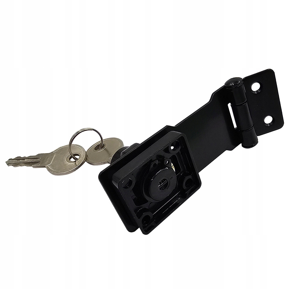 ZAMEK NA KLUCZ WRZECIĄDZ ZAWIAS DO FURTKI BRAM SKŁADANY CZARNY 95x30 WHK Szerokość 30 mm