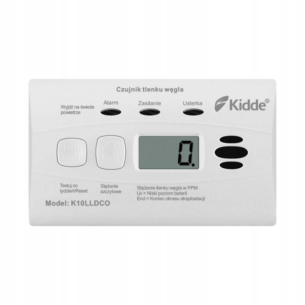 Snímač Oxidu Uhoľnatého S Displejom Kidde K10LDCO S Životnosťou 10 Rokov