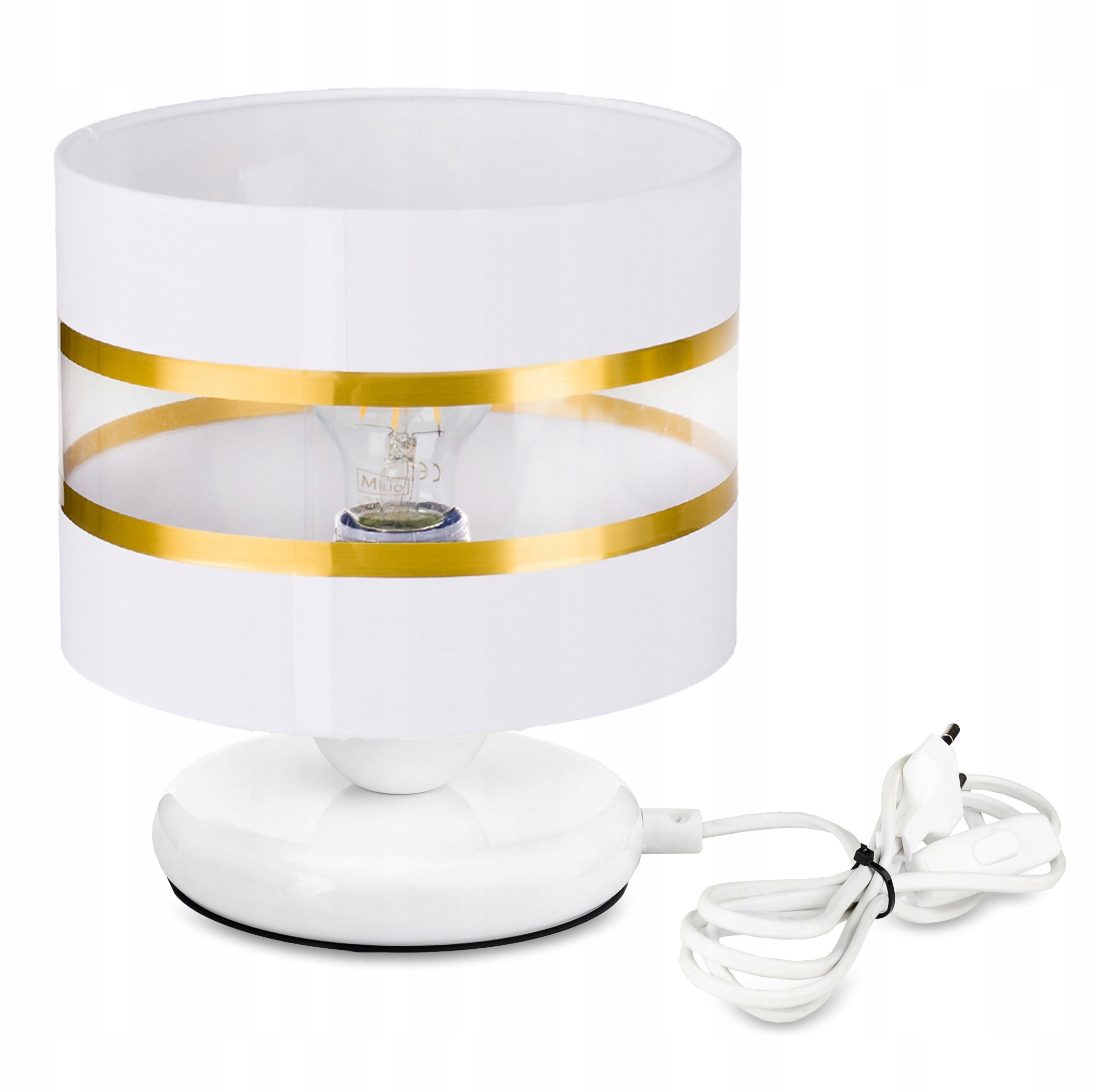 Lampka nocna PODSTAWA Lampa stołowa biała led E27 EAN (GTIN) 5904261947836