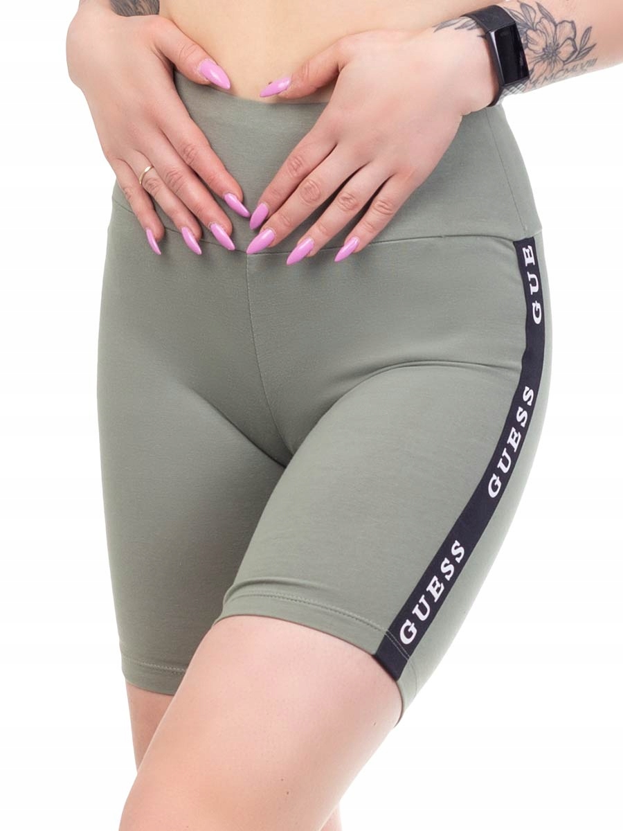 Guess Dámské Krátké Cyklistické Legíny Green r.XS