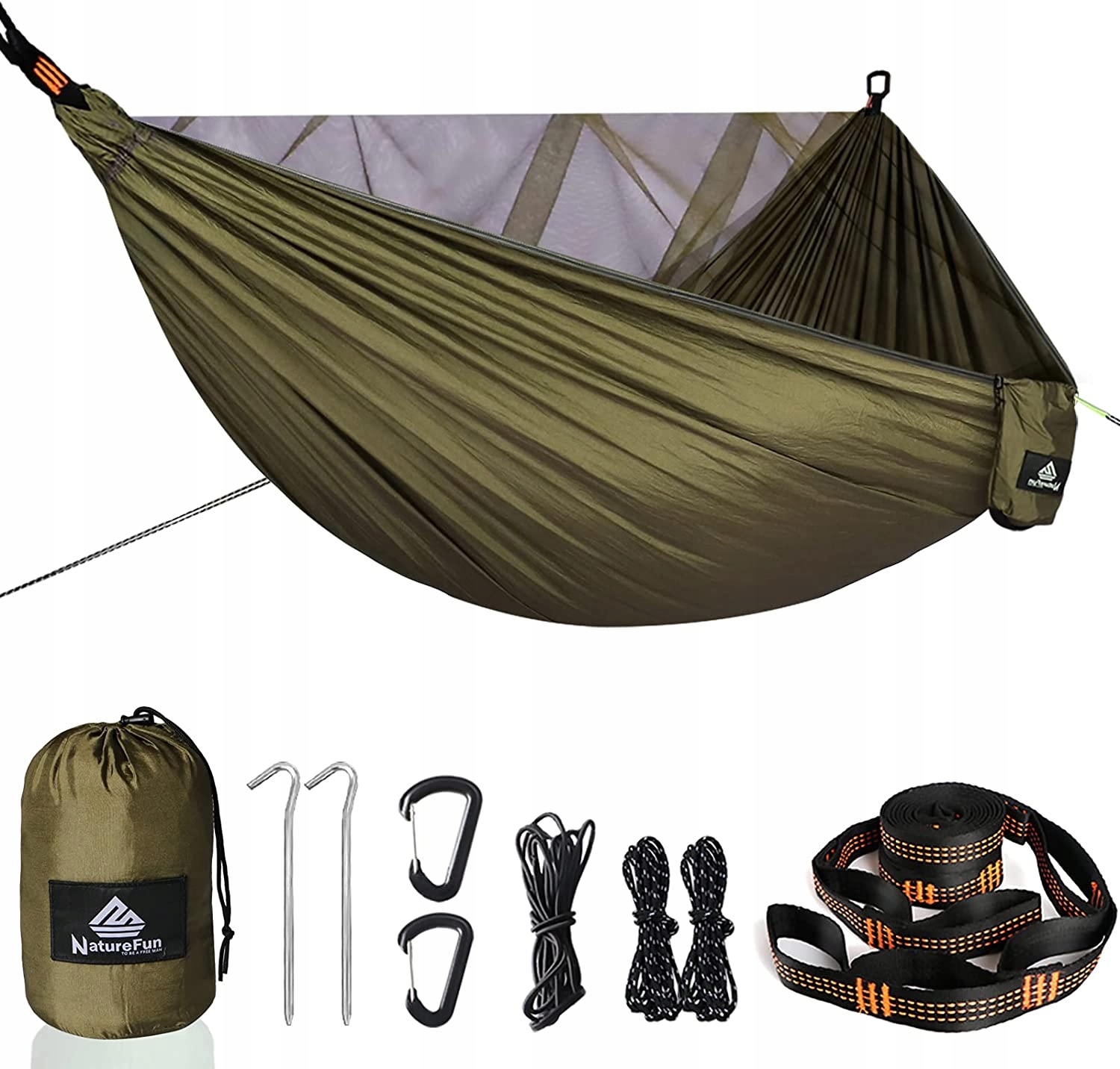 Hamak kempingowy Survival Moskitiera 290 x 140 cm