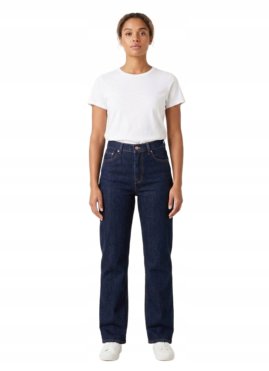 Limabel Dámské Džíny Vysoký Pas, Jednoduché, Tmavě Modré, Velikost 38