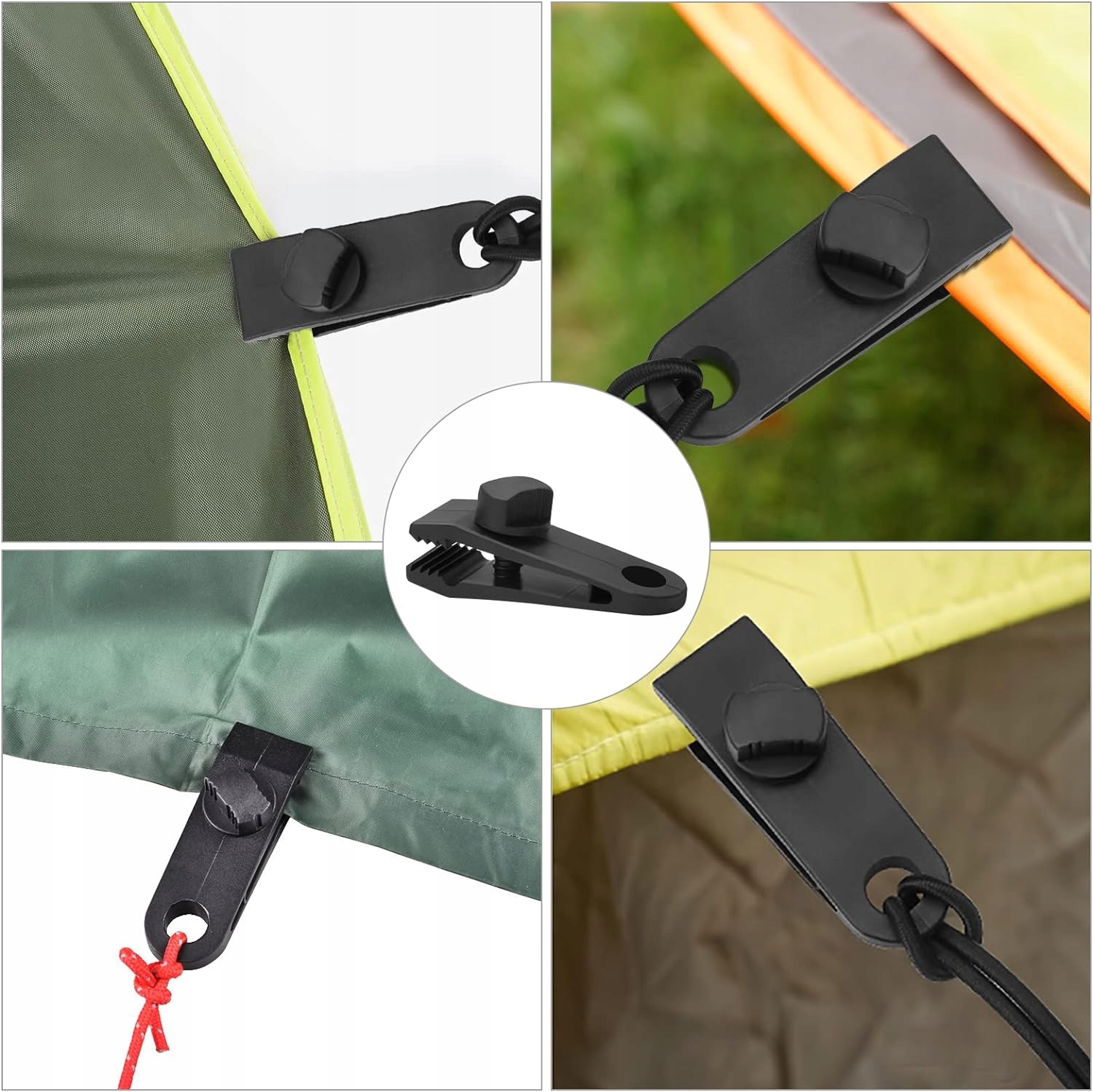 10X KLIP NAMIOT PLASTIKOWE ZACISKI DO PLANDEK ZACISKI NA PLANDEKI MOCUJĄCE Długość 8.3 cm