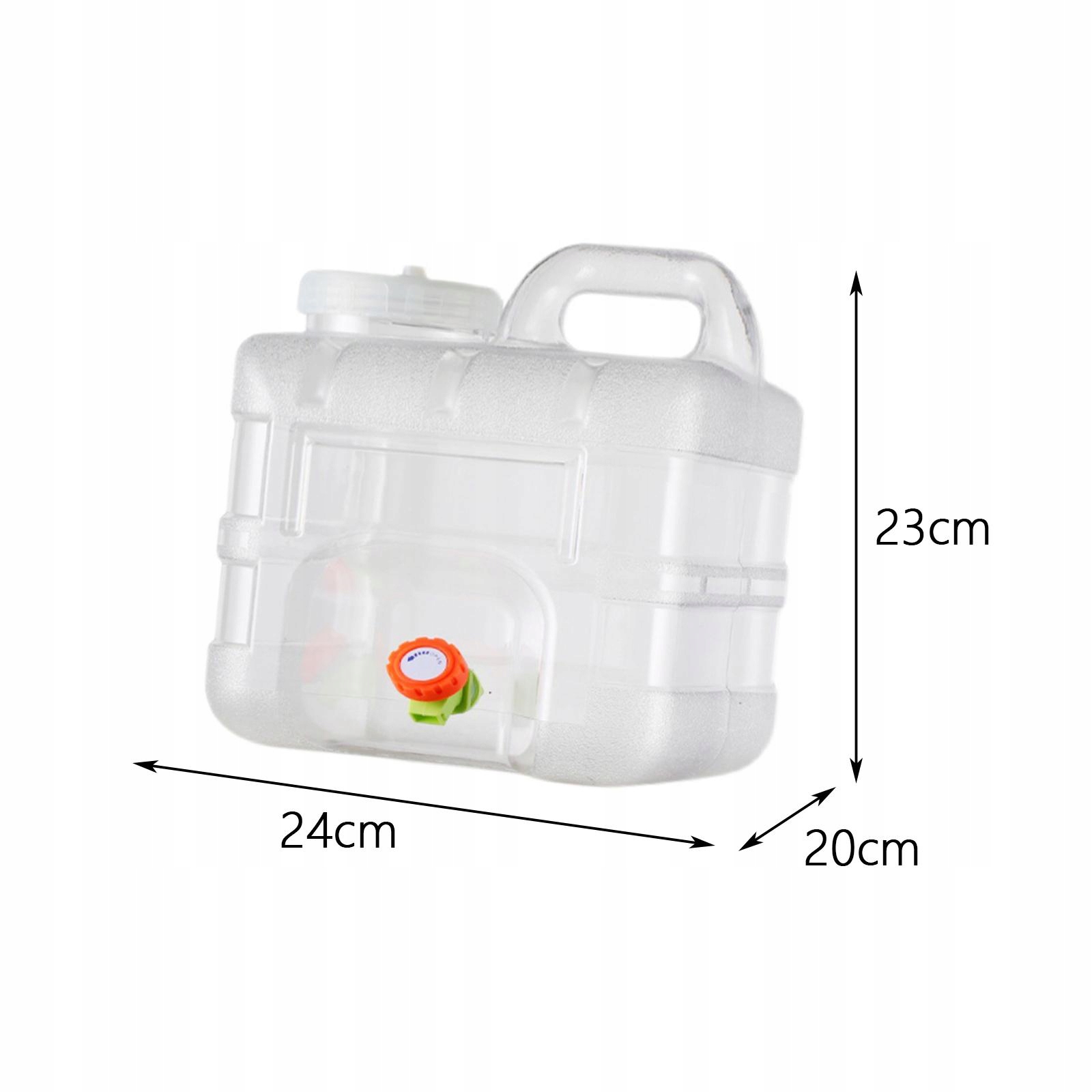 Pojemnik na wodę pitną z kranem o pojemności 7,5 l Elementy zestawu inne