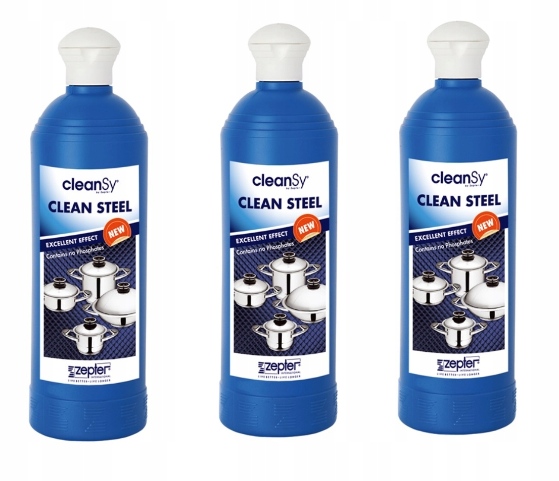 Cleansy Cleaner Zepter čisticí mléko na ocel 3 x 0,5 l