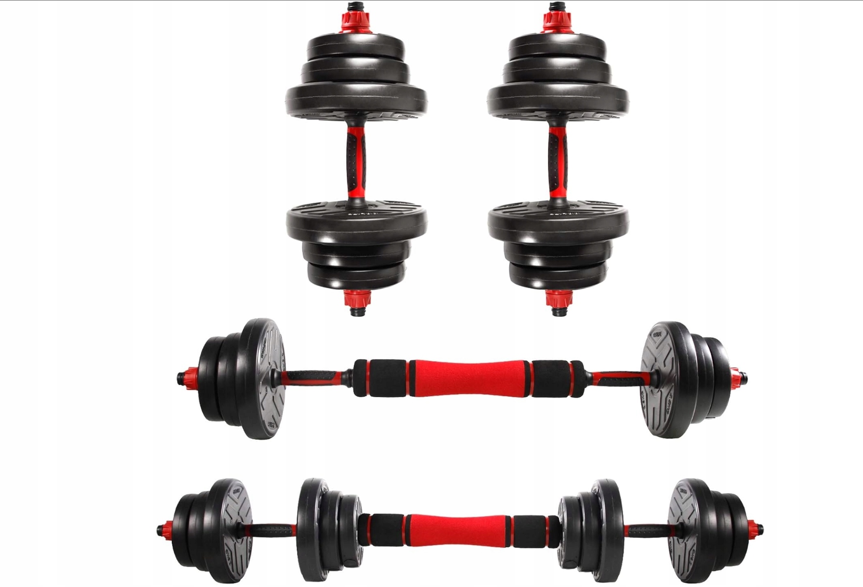 Cclife Zestaw 2w1 Hantle Regulowane 20 kg Profesjonalny Zestaw Hanti