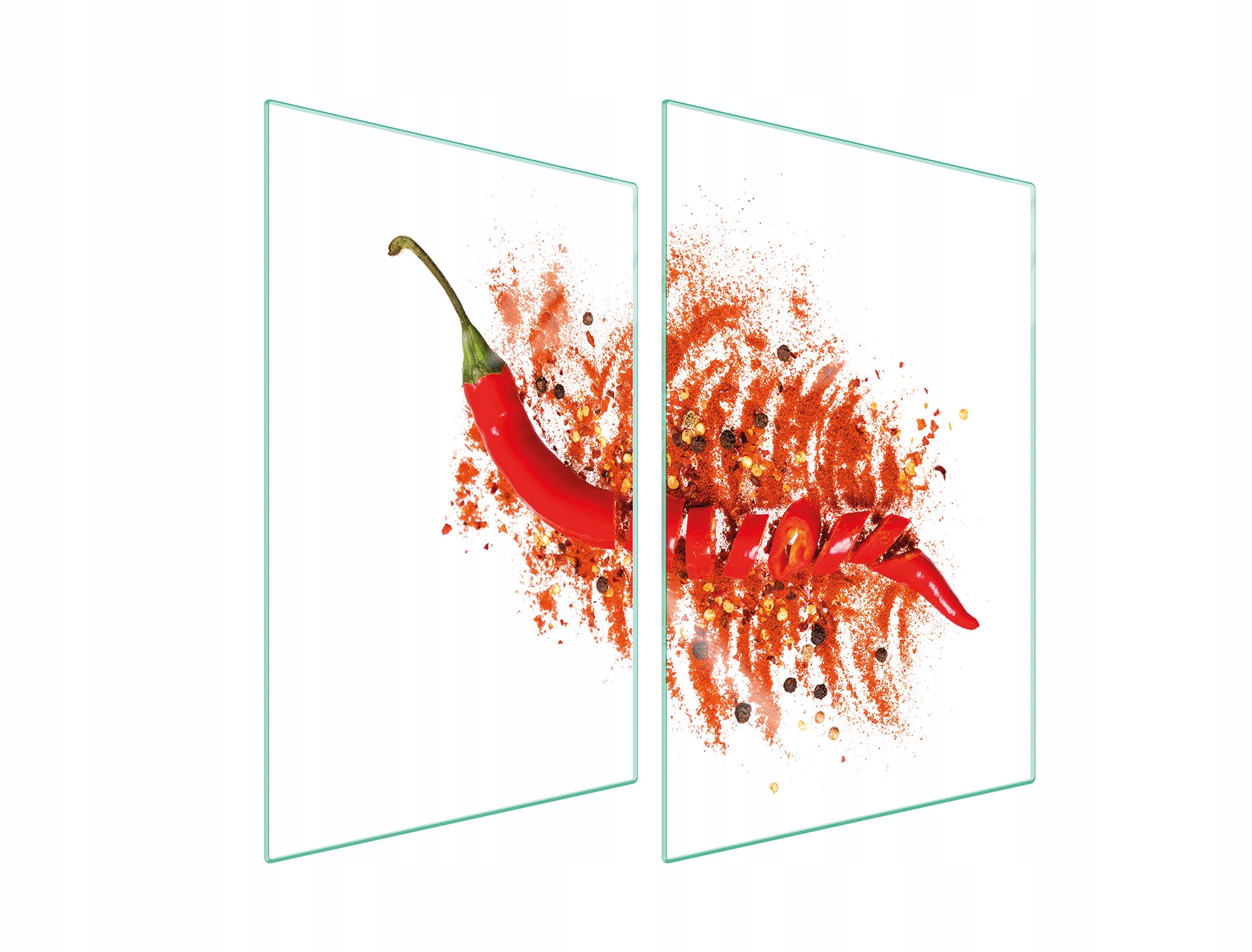 Skleněná Ochranná Deska Do Kuchyně 2x35x52 Chilli Tvrzené Sklo