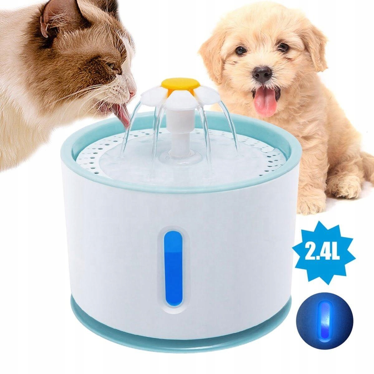 Poidło dla psa kota Aptel biały 2,4 l-Zdjęcie-0