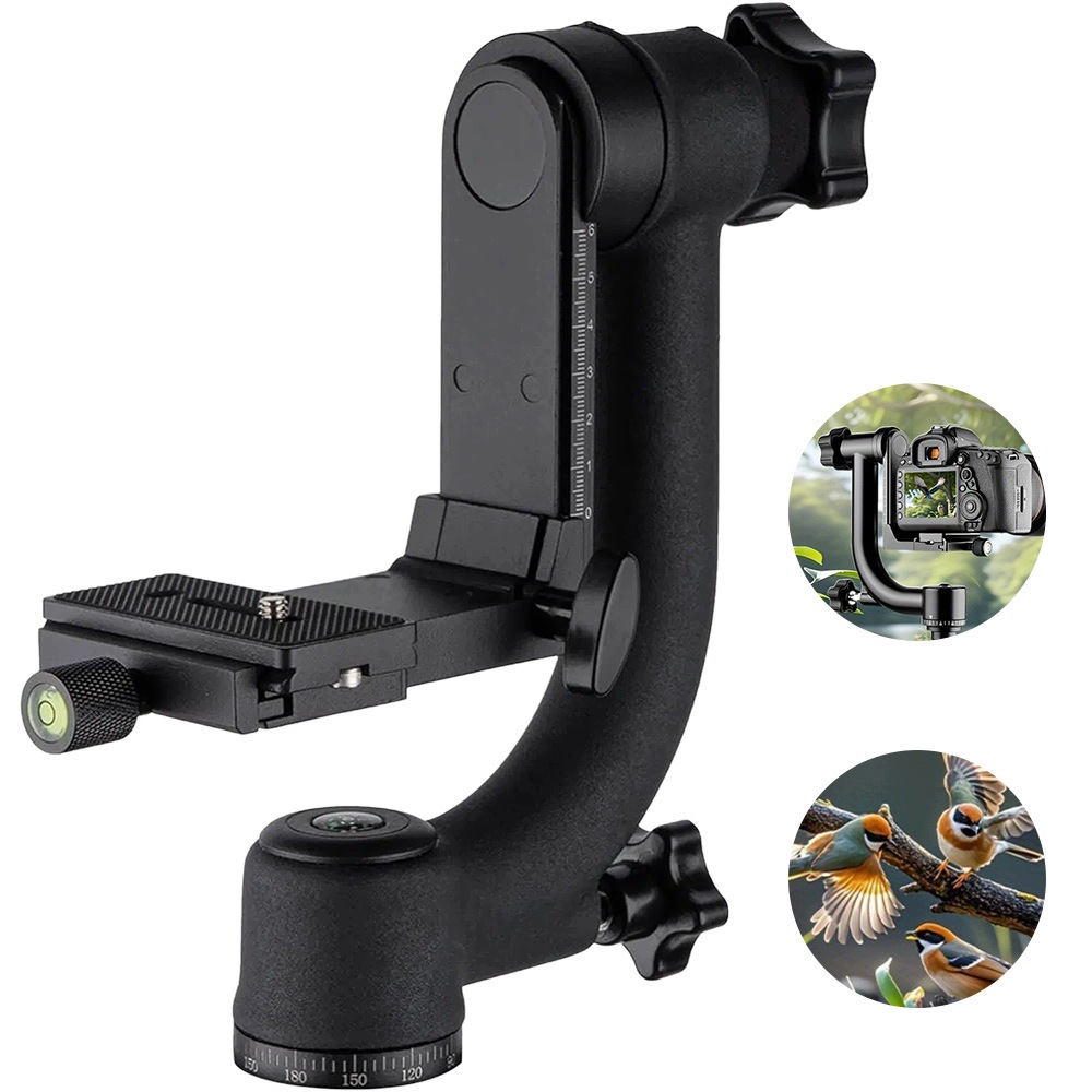 Stativová Hlava Pro Dslr Závit Unc 1/4 Přesná Regulace Tlumení