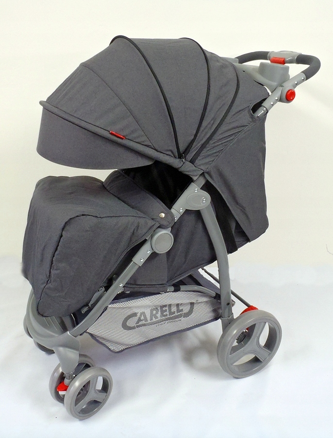 Duża , mocna spacerówka, szary kolor stabilna Typ siedziska Rozkładane