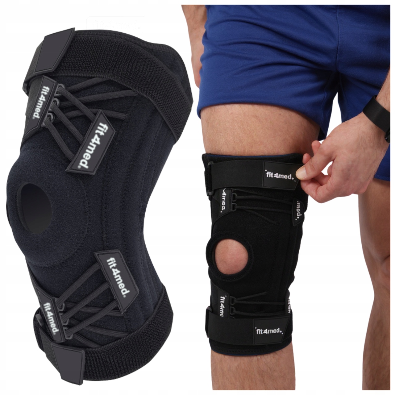 Orteza Na Kolano Kolana Stabilizator Rzepki Kolana Usztywnienie Sport r.XL