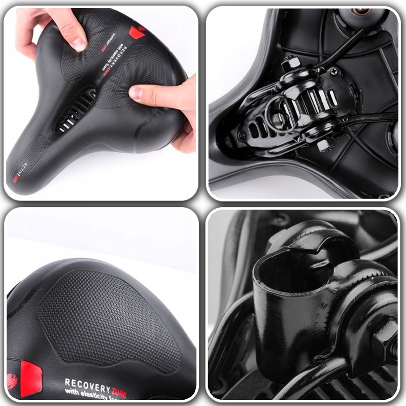 WYGODNE SIODEŁKO ROWEROWE PIANKA WYSOKO ELASTYCZNA + JARZMO DO MOCOWANIA Waga 800 g