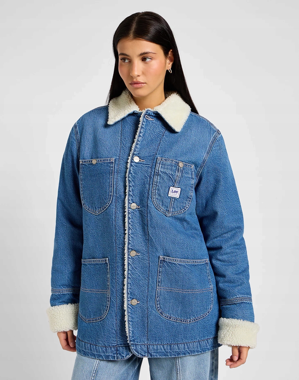 Zimní bunda Lee Sherpa Lined Chore Jacket On My Level 112355111 Xs