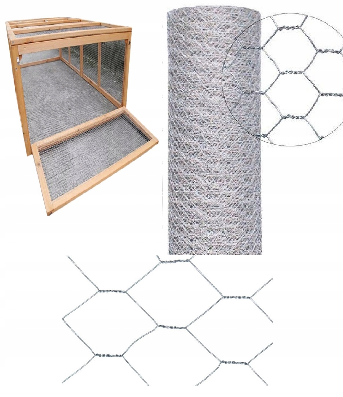 Siatka Hodowlana Zgrzewana Stal Ocynkowana Ocynk 13x0,7MM 25MB