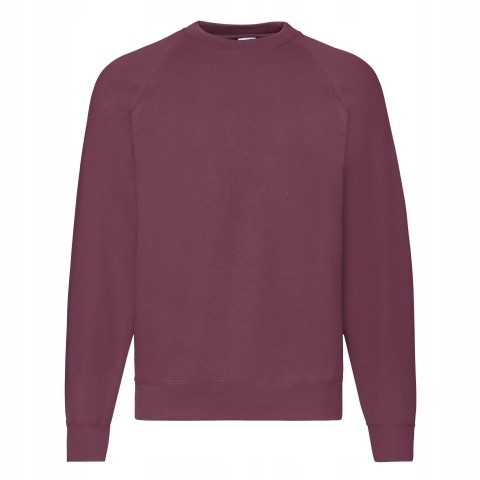 Pánská mikina Raglan Sweat Fruit of the Loom Burgundská M