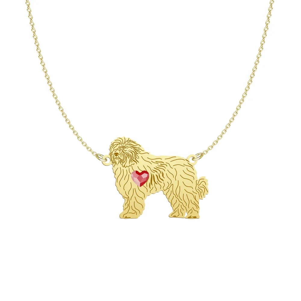 Zlatý náhrdelník se psem Rumunský ovčák Mioritic 925 Šperky Gravírování